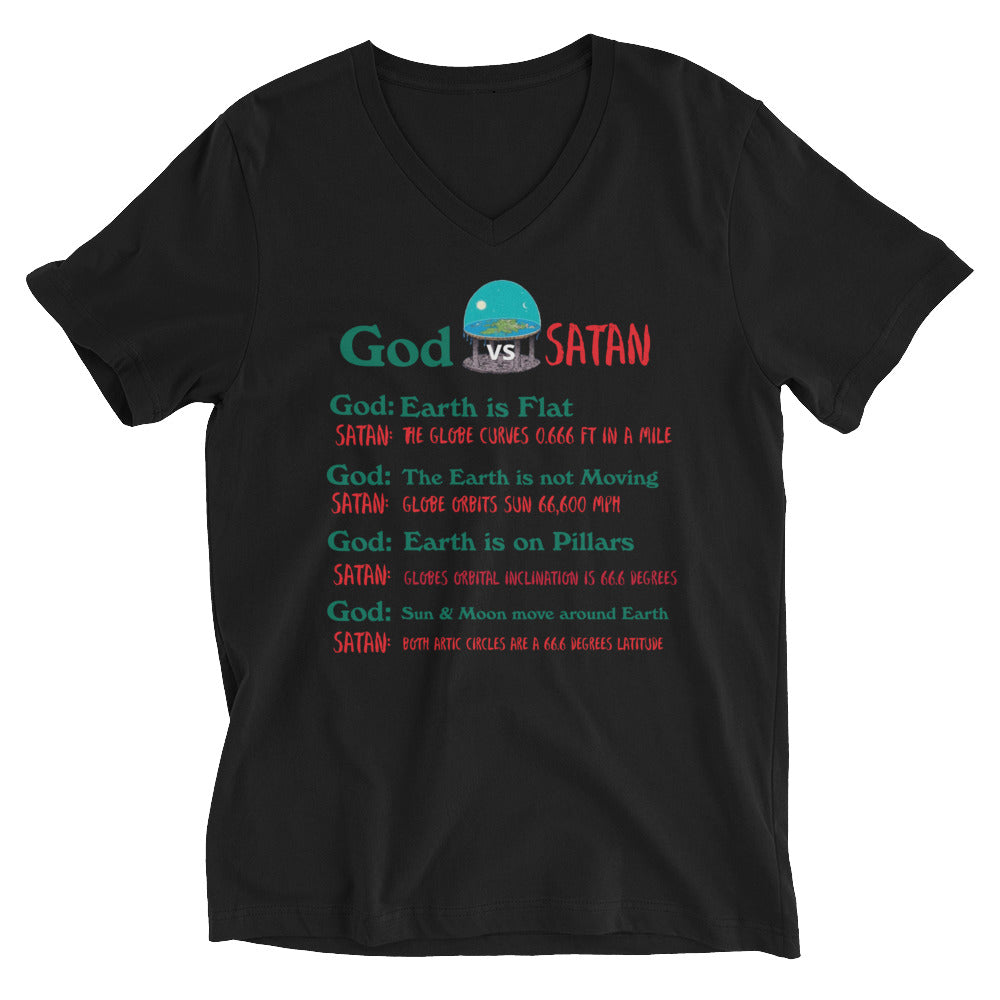 God vs Satan V-Neck