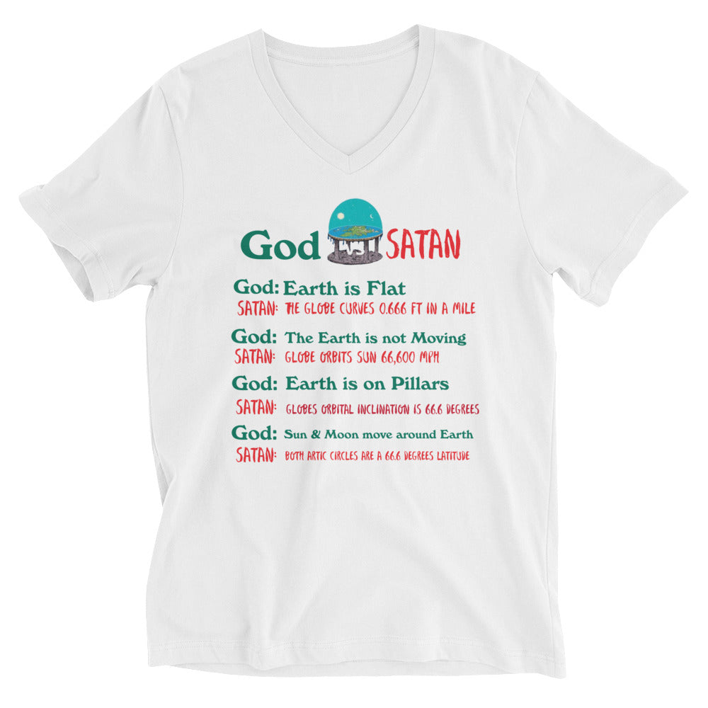 God vs Satan V-Neck